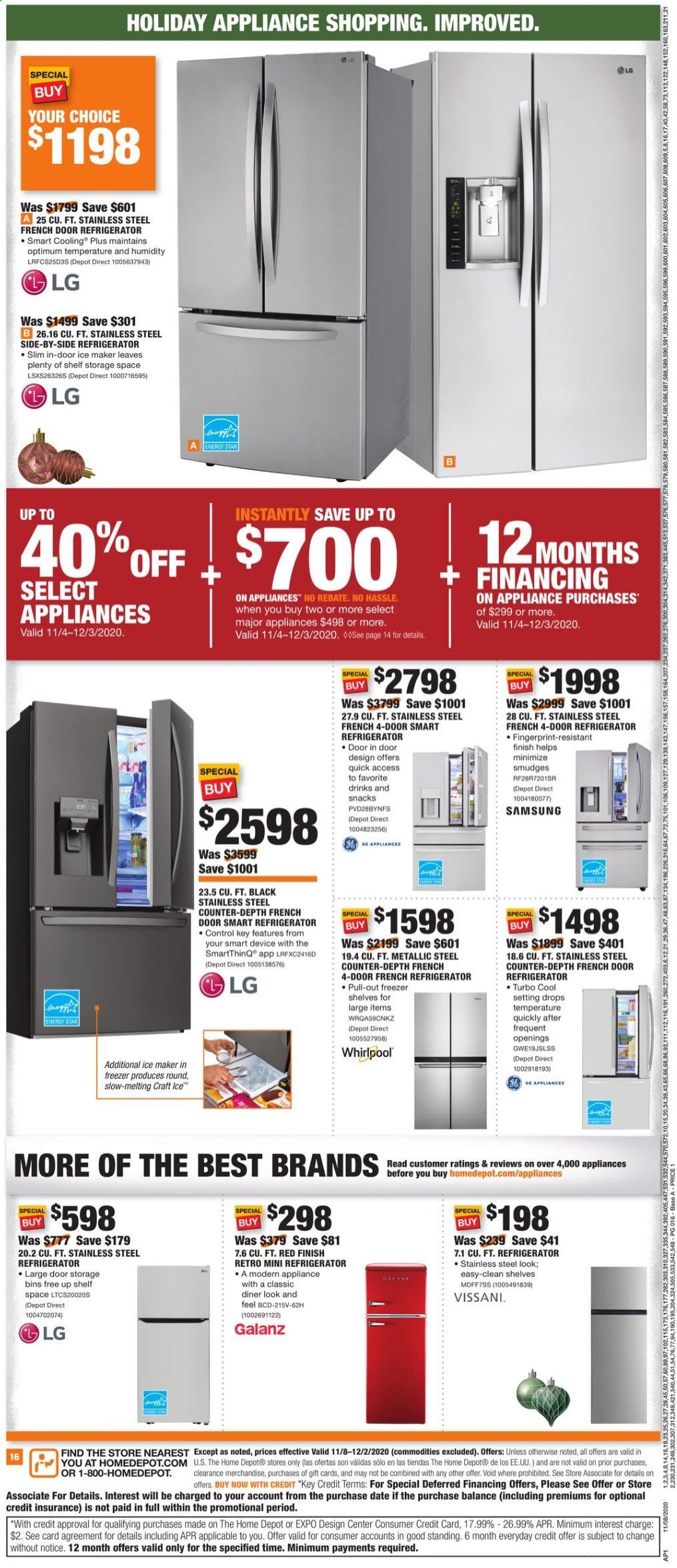 The Home Depot Weekly Ad Flyer November 8 to December 2