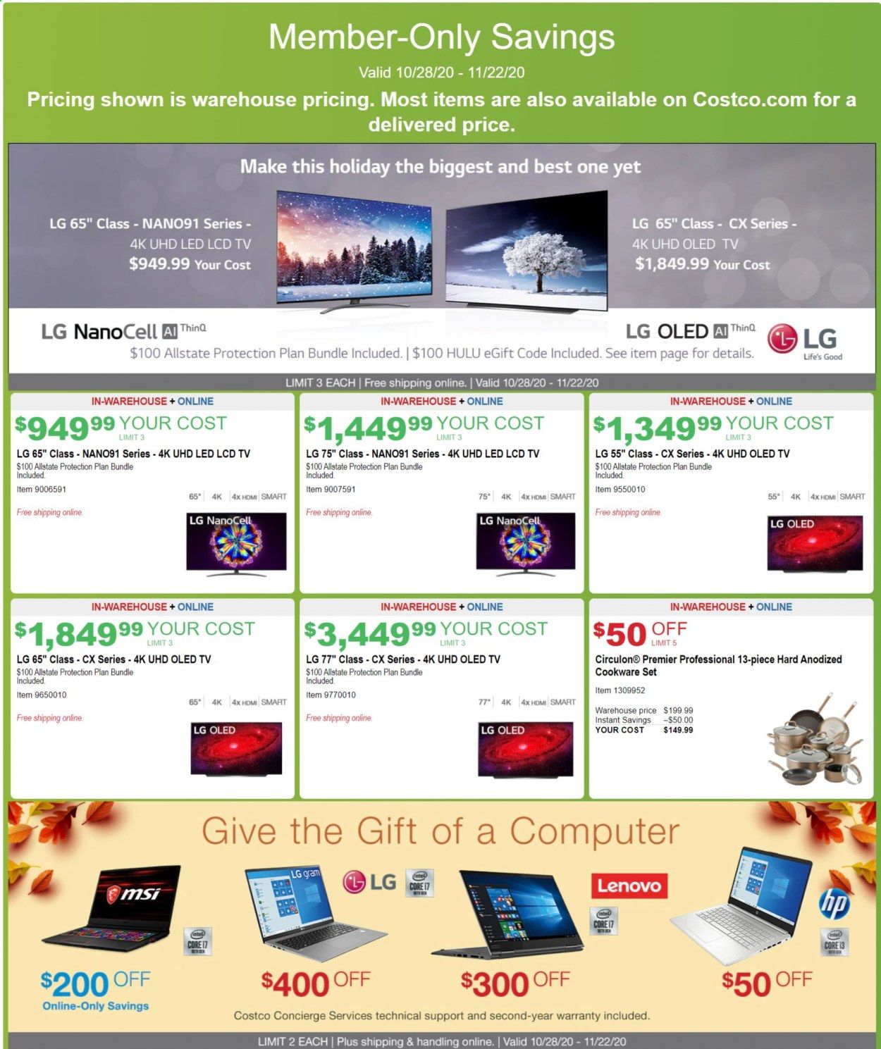 Costco Weekly Ad Flyer October 28 to November 22