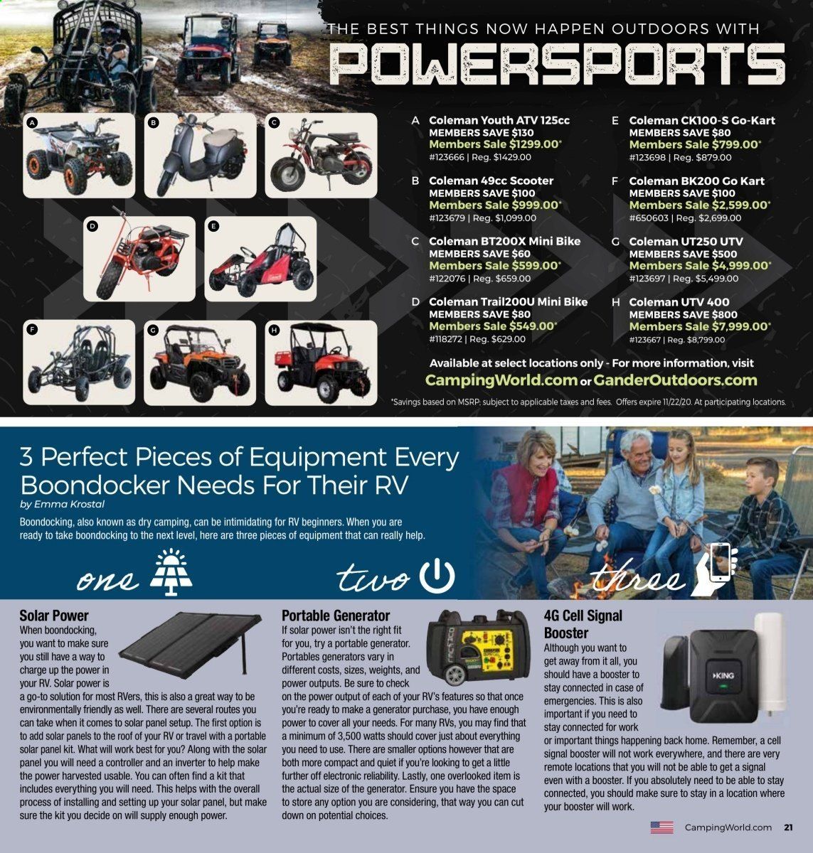Camping World Weekly Ad Flyer October 26 to November 22