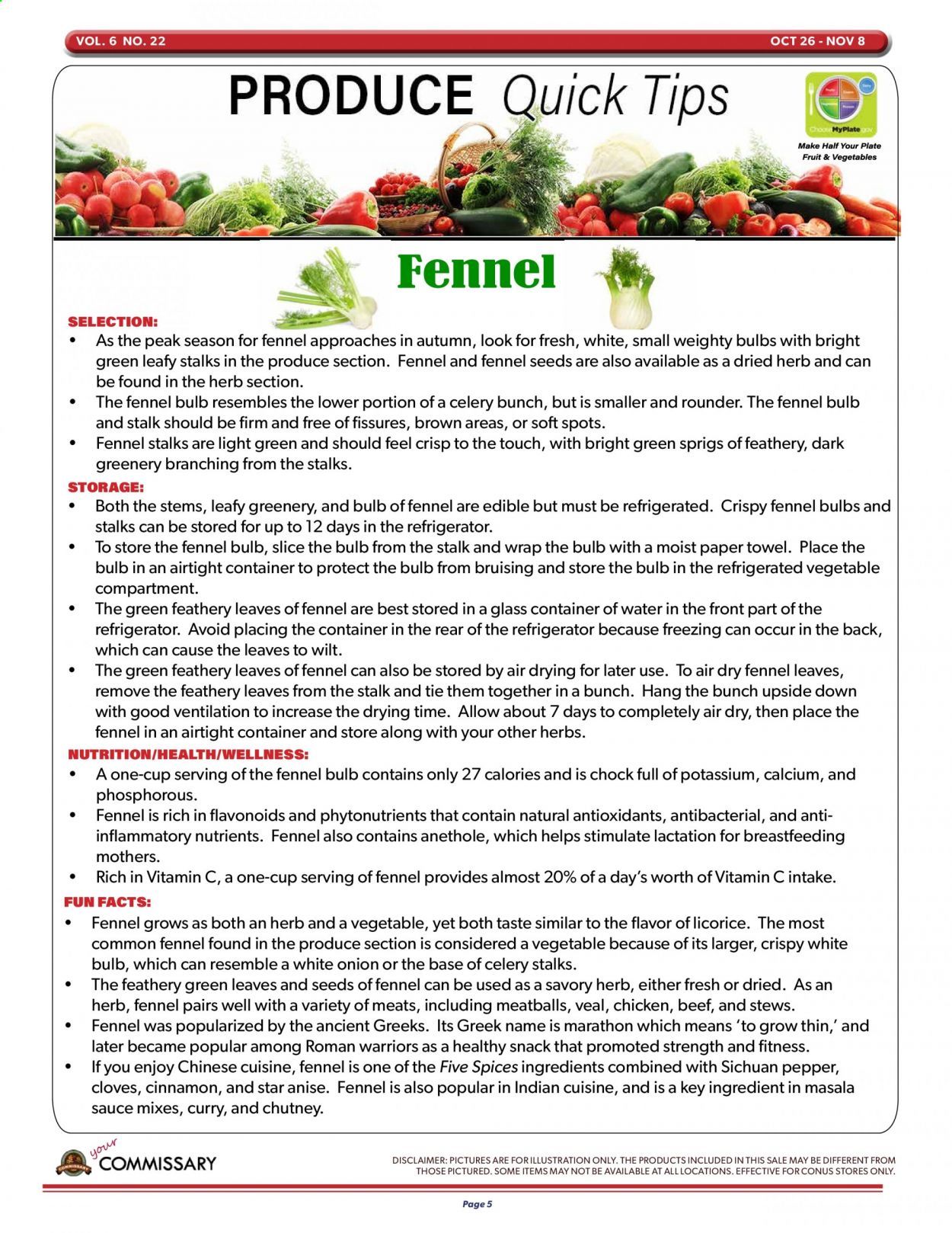 Commissary Weekly Ad Flyer October 26 to November 8
