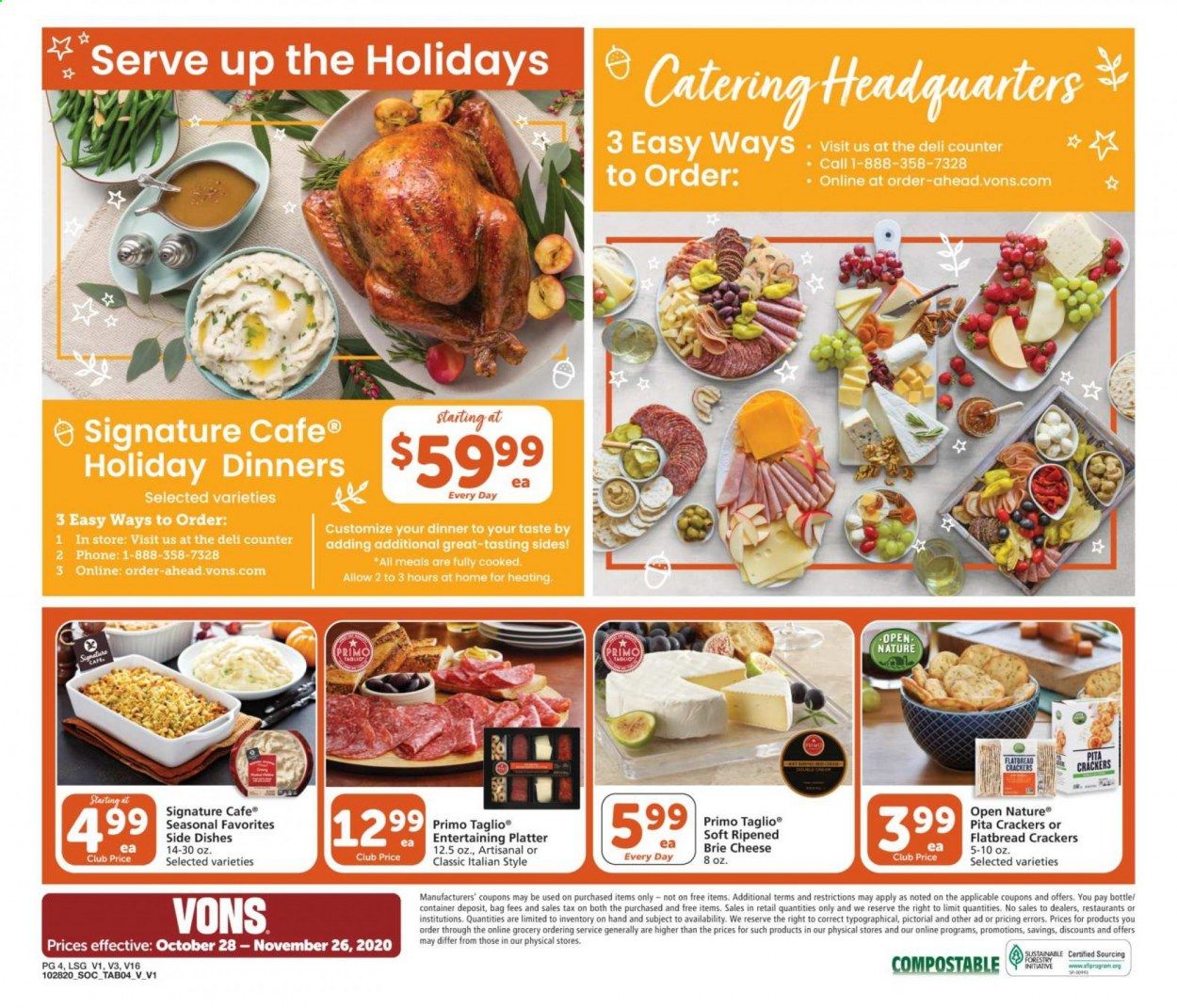 Vons (CA, NV) Weekly Ad Flyer October 28 to November 26