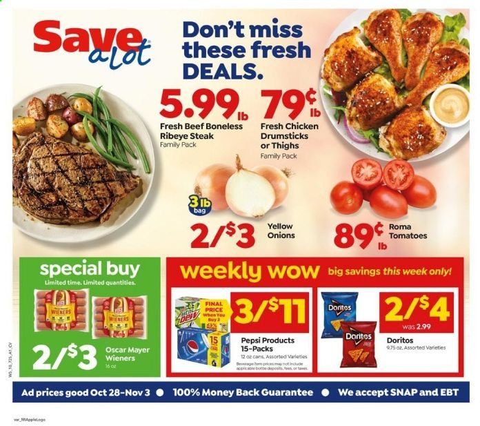 Save a Lot Weekly Ad Flyer October 28 to November 3