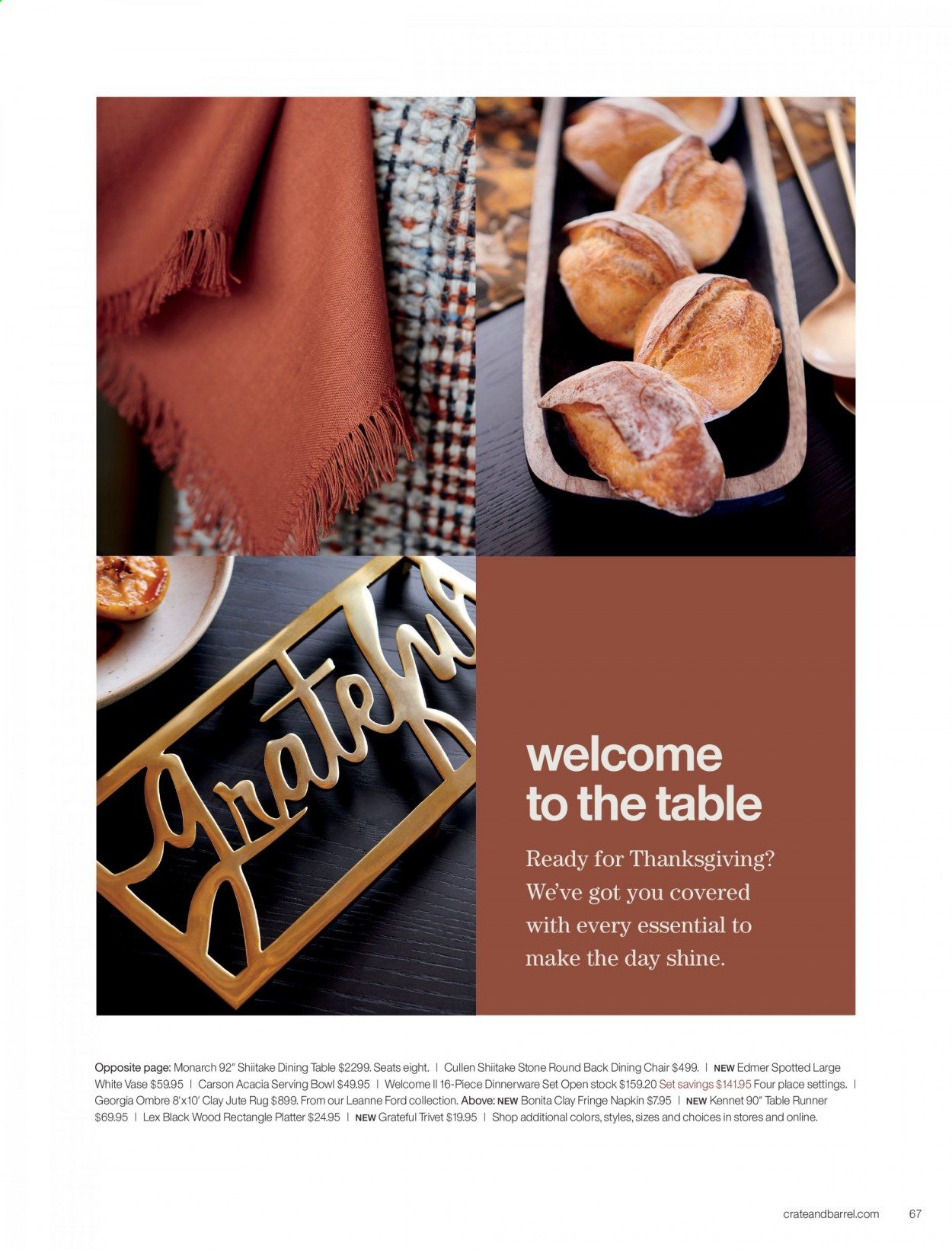 Crate & Barrel Weekly Ad Flyer October 28 to November 4
