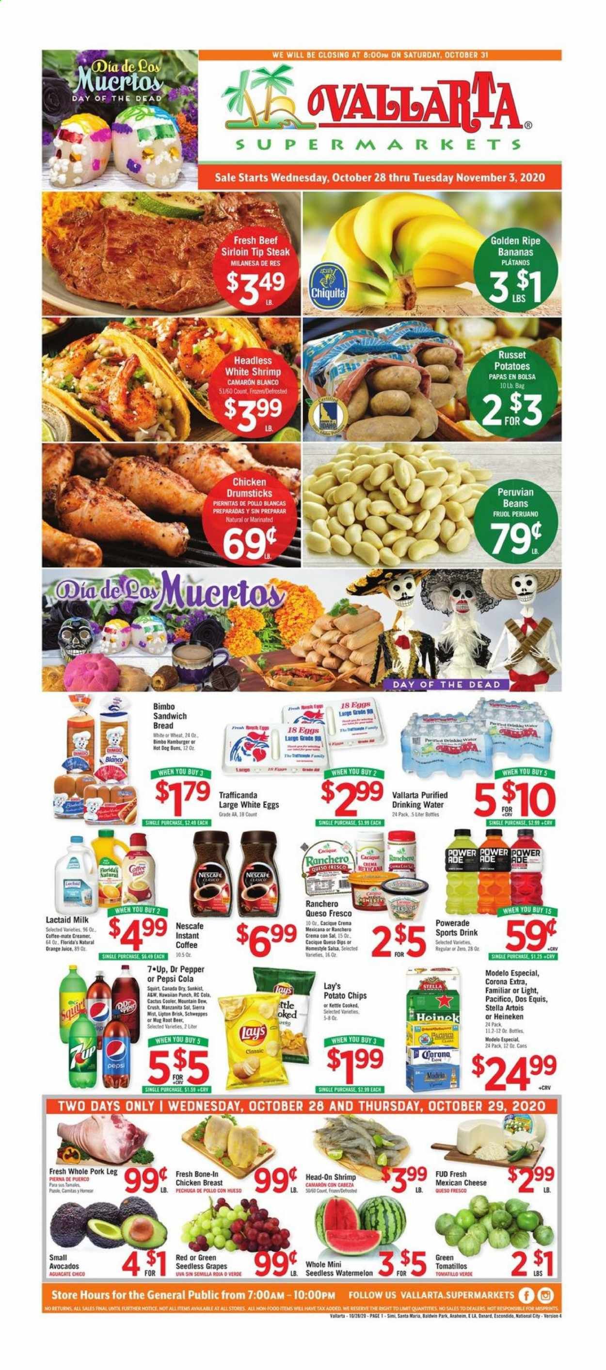 Vallarta (CA) Weekly Ad Flyer October 28 to November 3