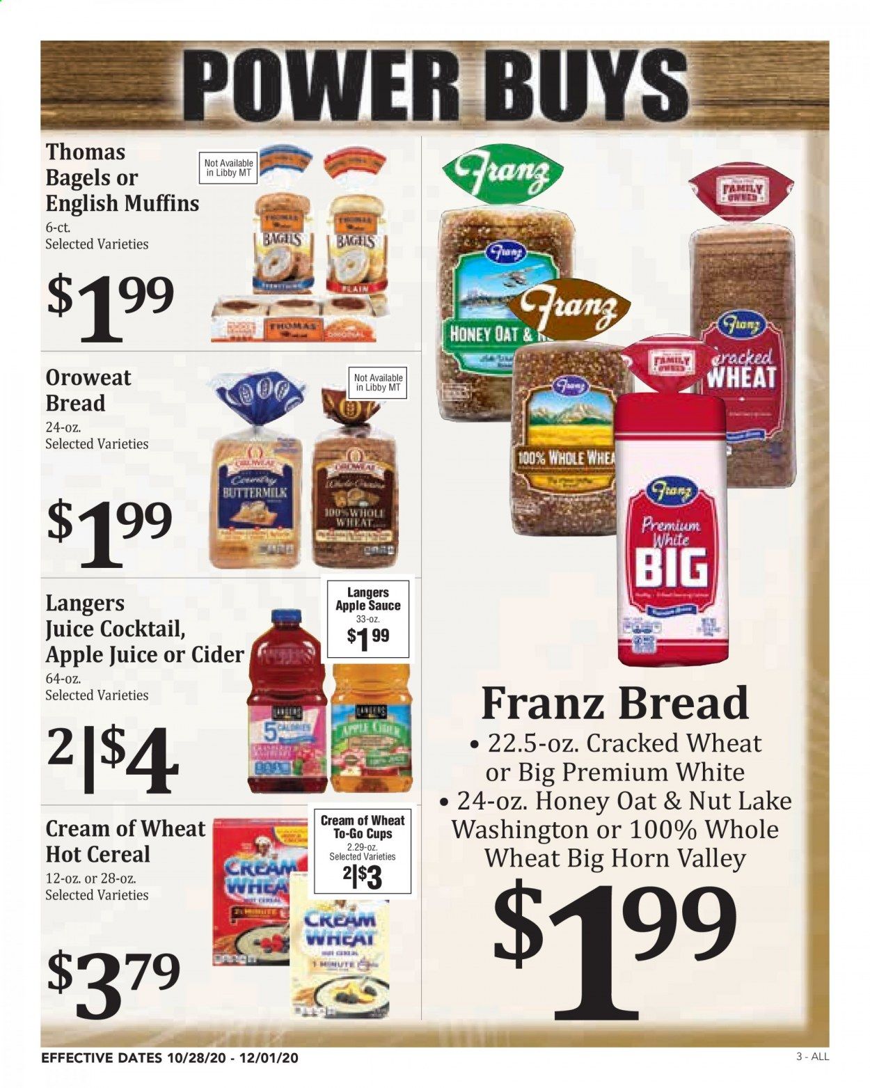 Rosauers Weekly Ad Flyer October 28 to December 1