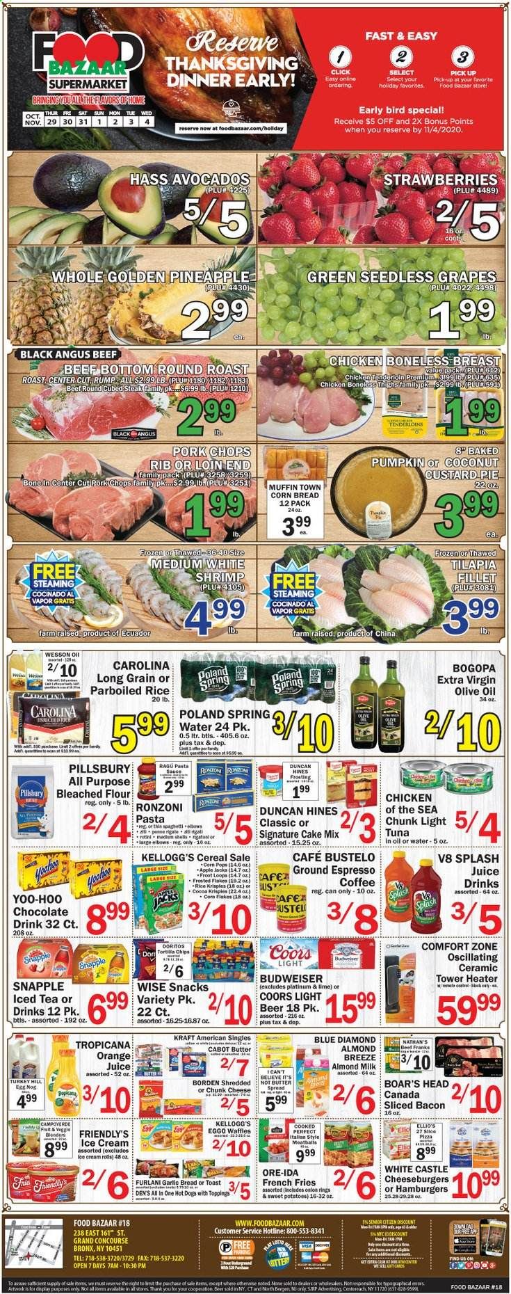 Food Bazaar (CT, NJ, NY) Weekly Ad Flyer October 29 to November 4