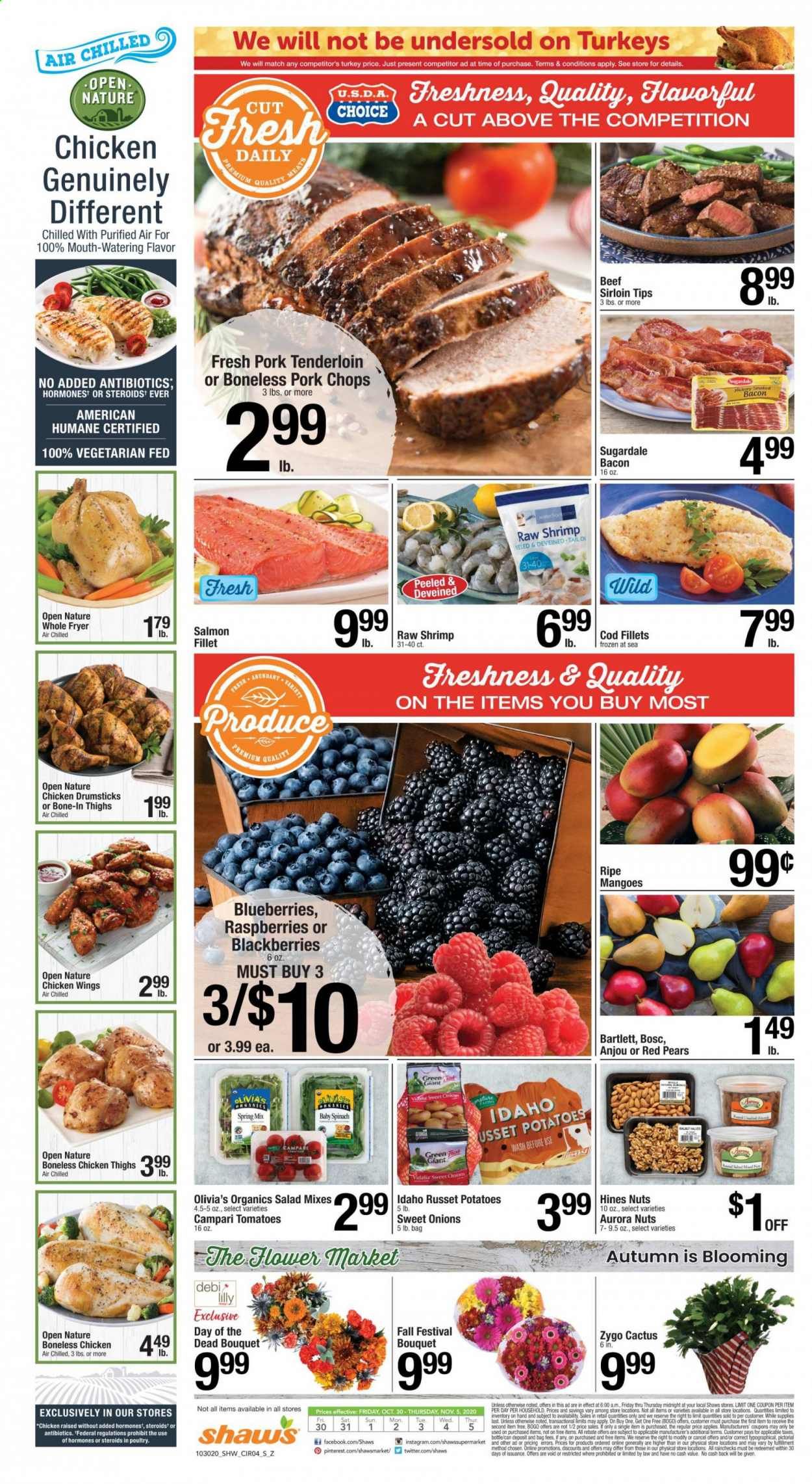 Shaw’s (MA, ME, NH, RI, VT) Weekly Ad Flyer October 30 to November 5
