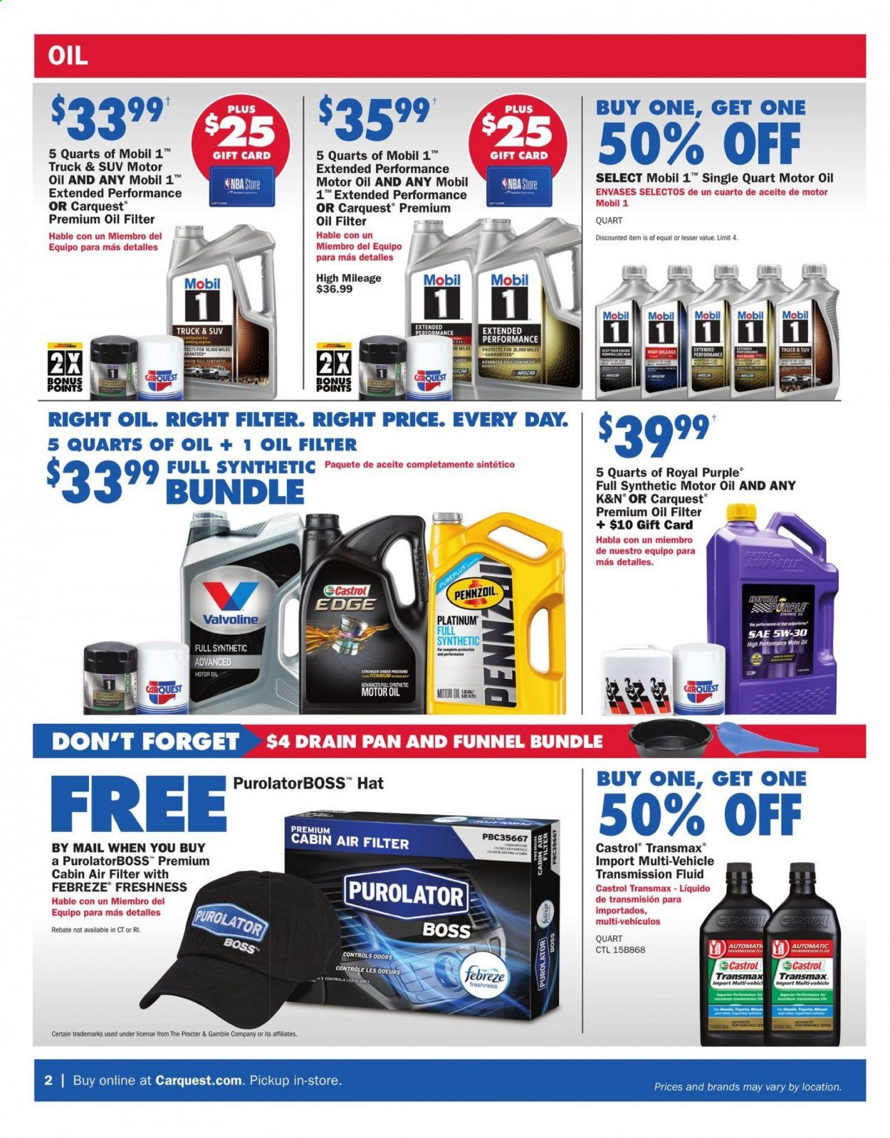Carquest Weekly Ad Flyer October 29 to December 30