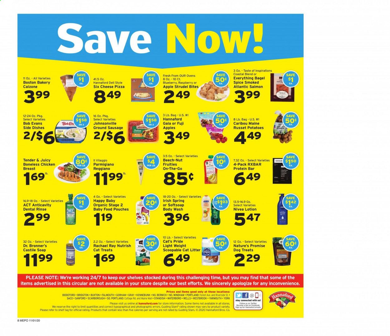 Hannaford (ME) Weekly Ad Flyer November 1 to November 7