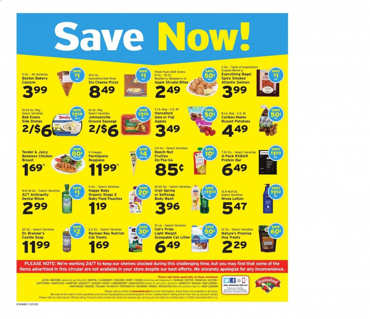 Hannaford (NH) Weekly Ad Flyer November 1 to November 7