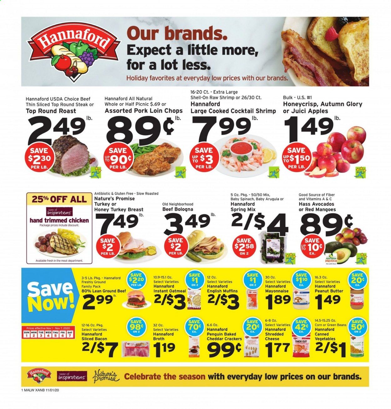 Hannaford (MA) Weekly Ad Flyer November 1 to November 7