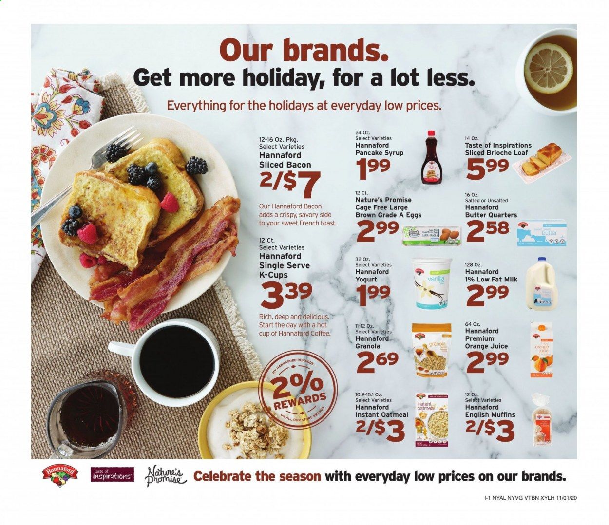 Hannaford (NY) Weekly Ad Flyer November 1 to November 7