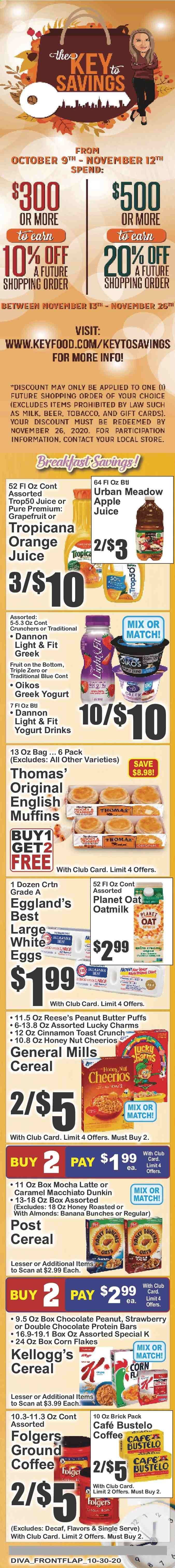 Key Food (NY) Weekly Ad Flyer October 30 to November 5