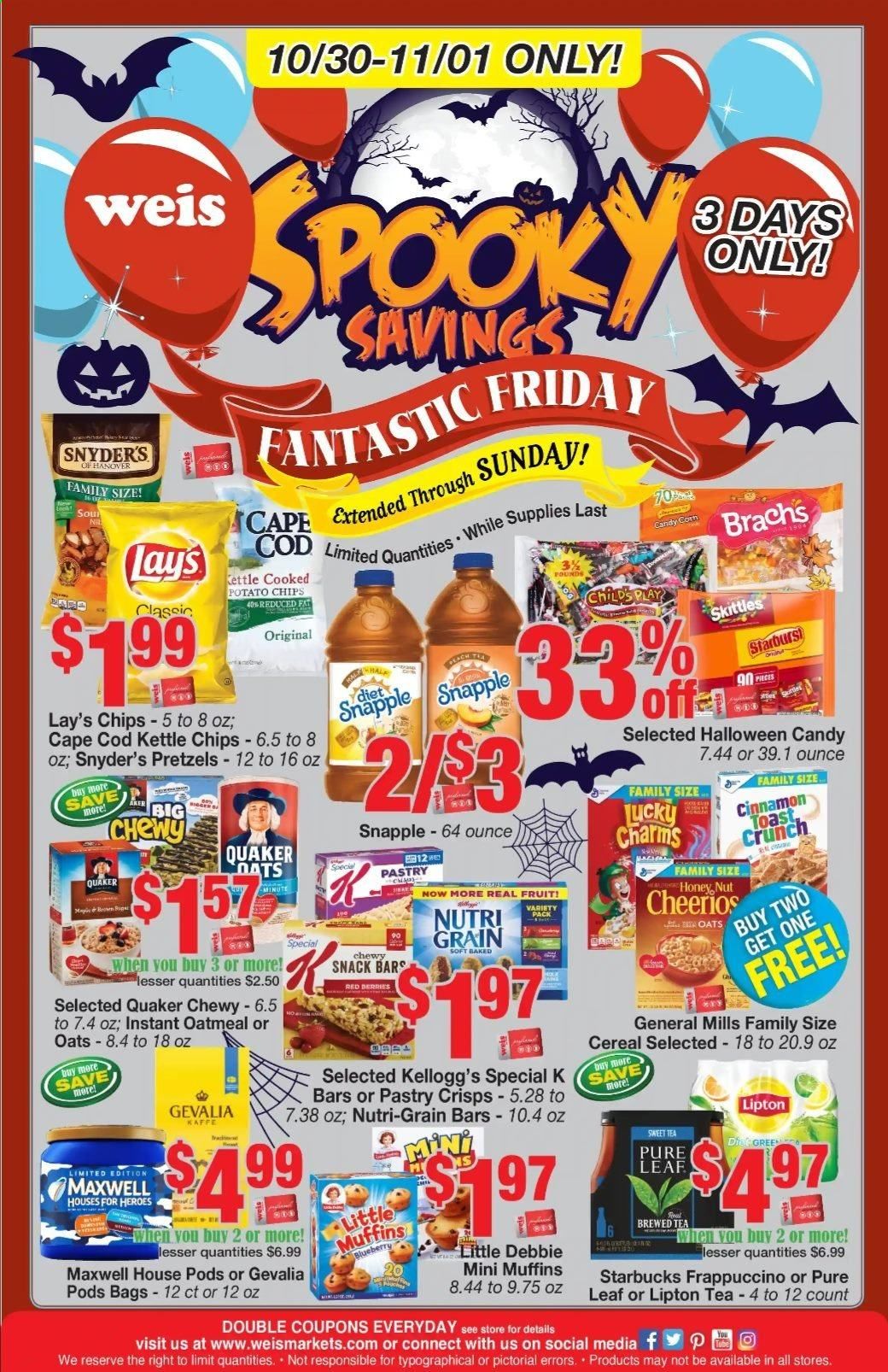 Weis Weekly Ad Flyer October 30 to November 1