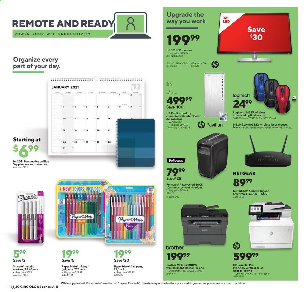 Staples Weekly Ad Flyer November 1 to November 7