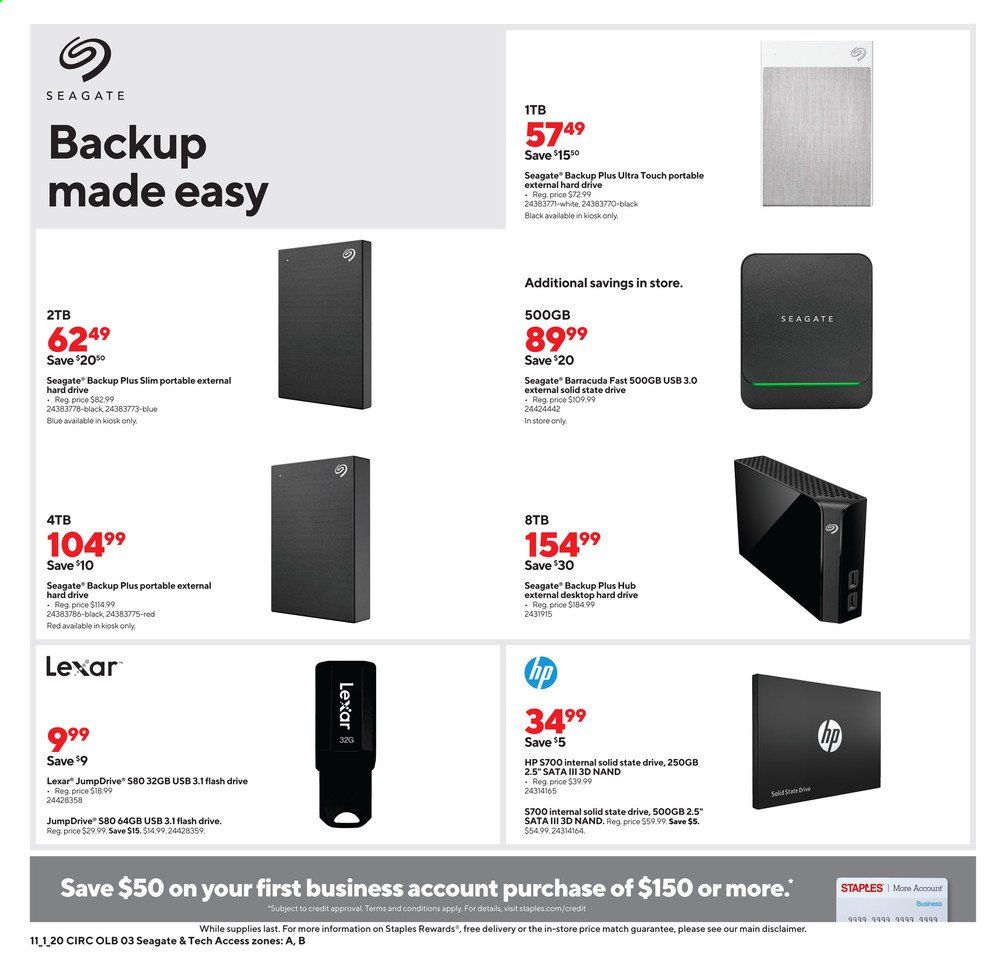Staples Weekly Ad Flyer November 1 to November 7
