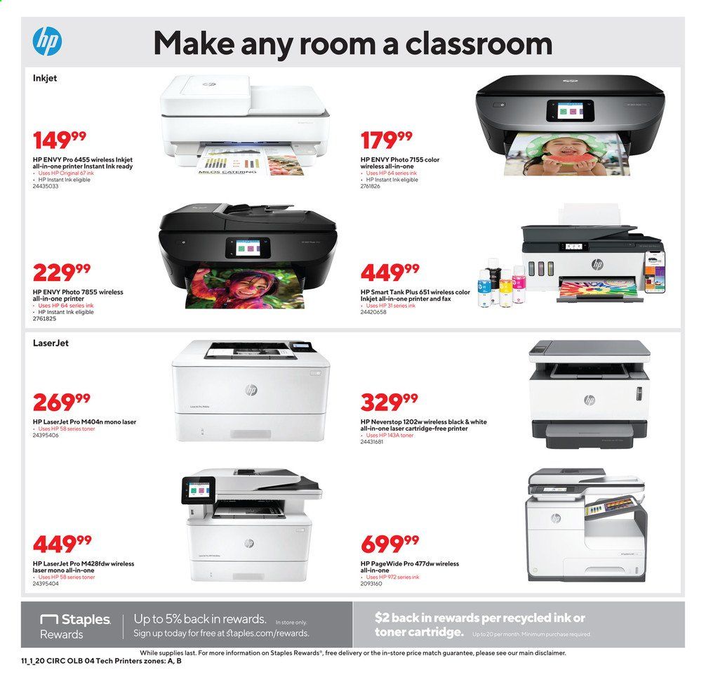 Staples Weekly Ad Flyer November 1 to November 7