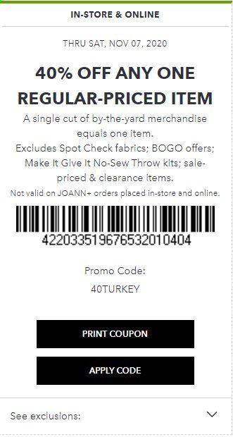 JOANN Weekly Ad Flyer November 1 to November 7