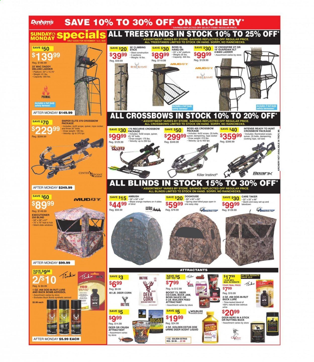 Dunham's Sports (MI) Weekly Ad Flyer October 31 to November 5