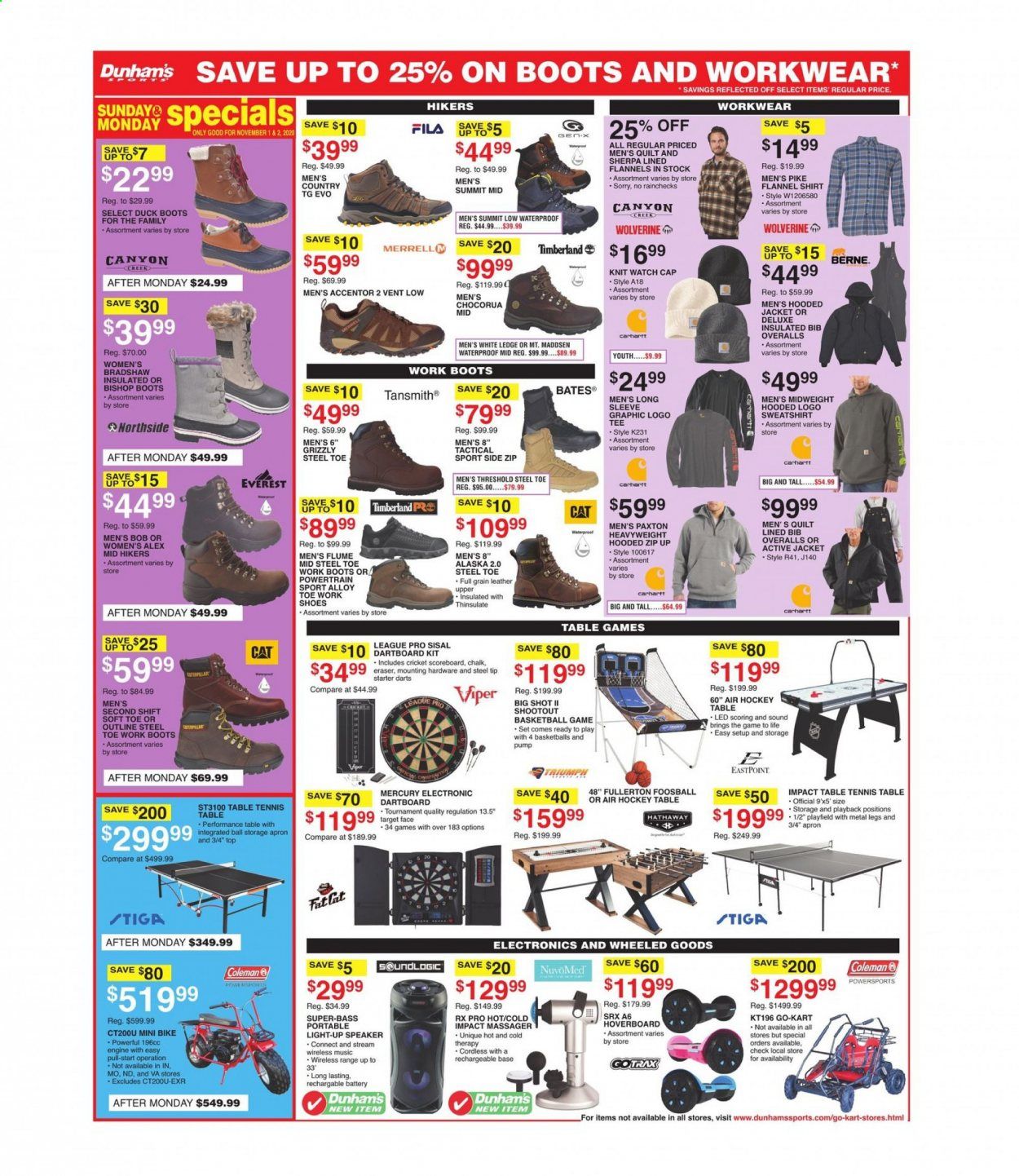 Dunham's Sports (MI) Weekly Ad Flyer October 31 to November 5