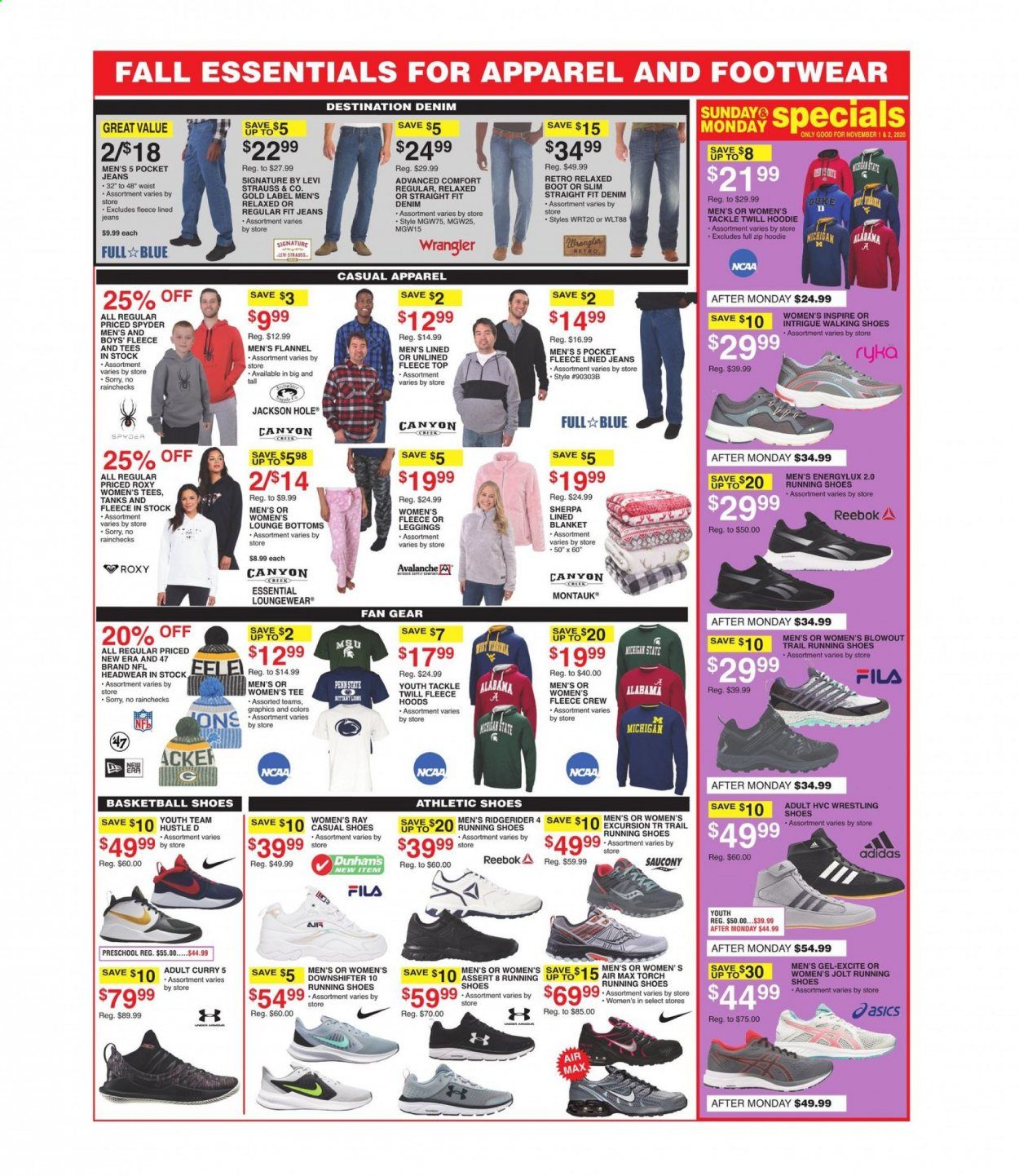 Dunham's Sports (MI) Weekly Ad Flyer October 31 to November 5