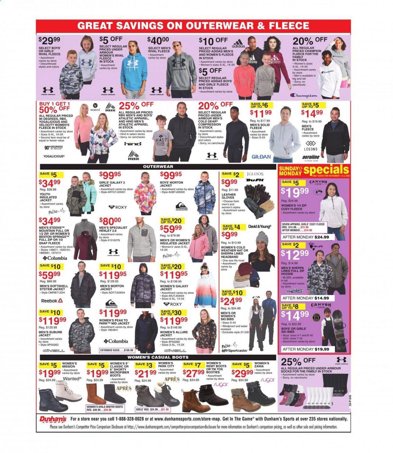 Dunham's Sports (MI) Weekly Ad Flyer October 31 to November 5
