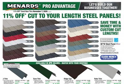 Menards Weekly Ad Flyer November 1 to November 7