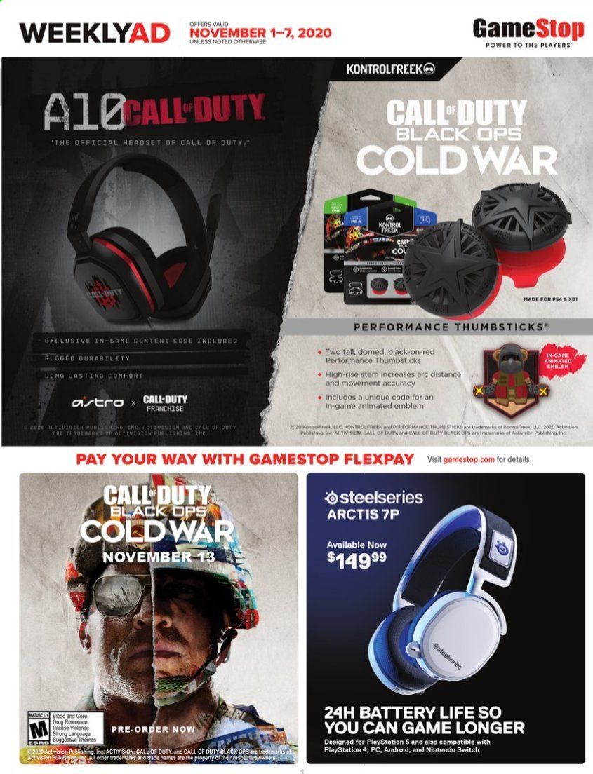 GameStop Weekly Ad Flyer November 1 to November 7