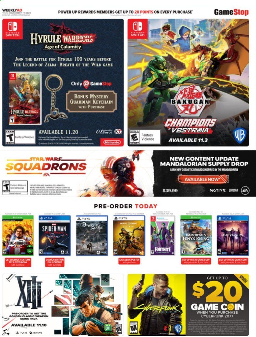 GameStop Weekly Ad Flyer November 1 to November 7