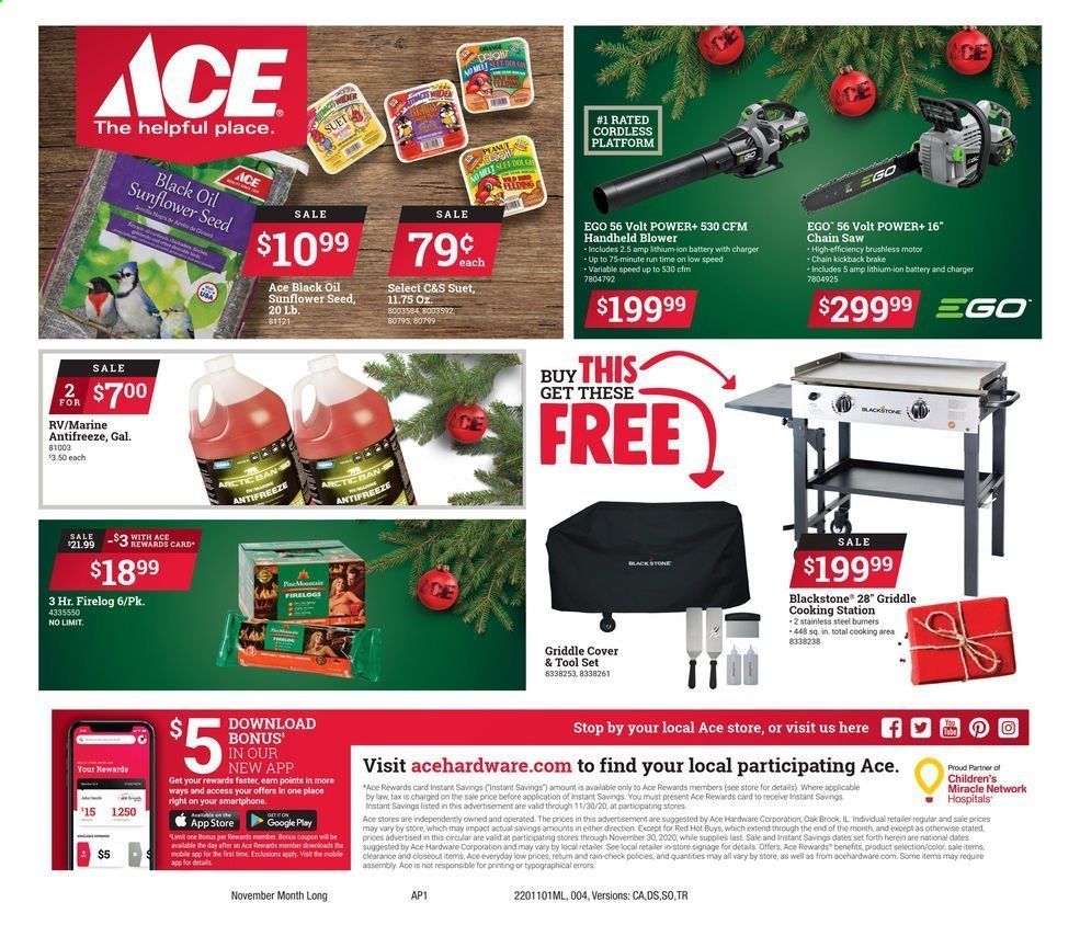ACE Hardware Weekly Ad Flyer November 1 to November 30
