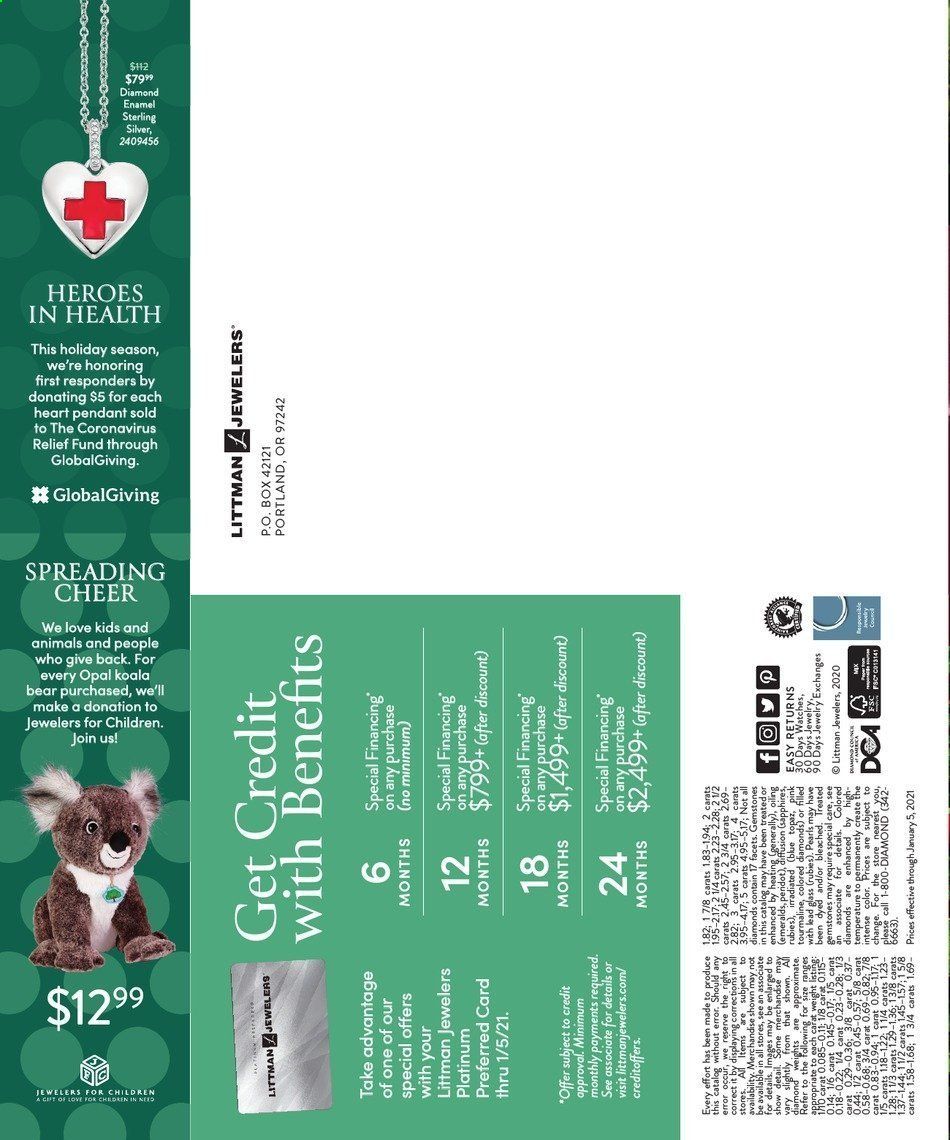 Littman Jewelers Weekly Ad Flyer October 31 to January 5