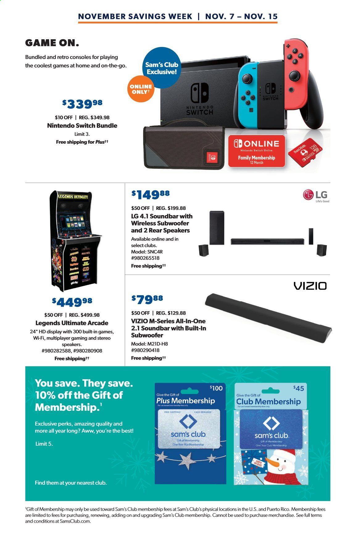Sam's Club Weekly Ad Flyer November 7 to November 15