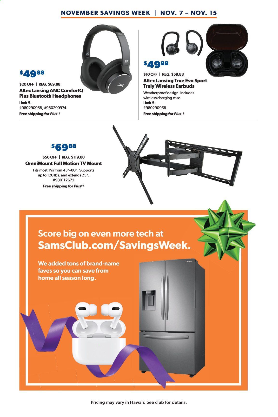 Sam's Club Weekly Ad Flyer November 7 to November 15