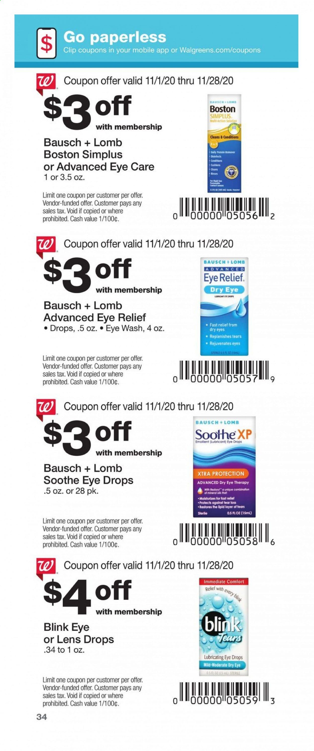 Walgreens Weekly Ad Flyer November 1 to November 28