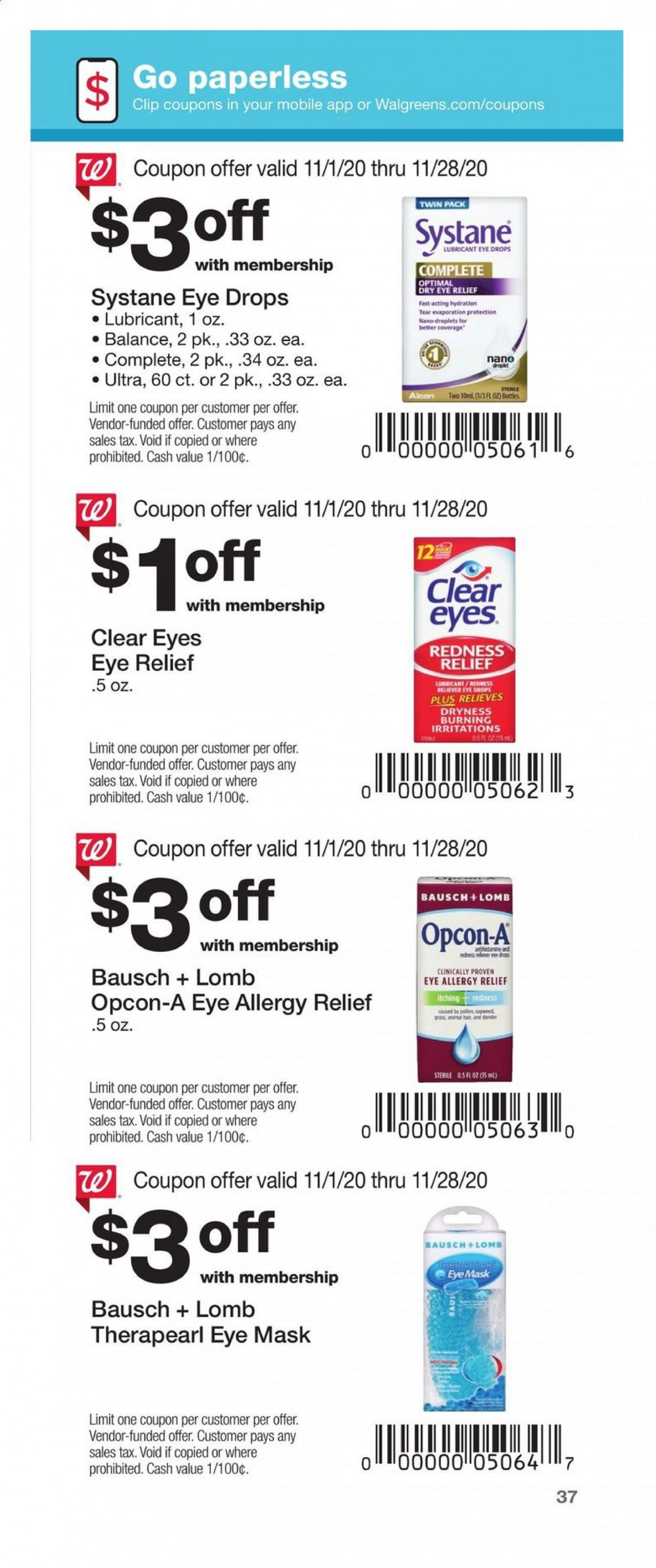 Walgreens Weekly Ad Flyer November 1 to November 28