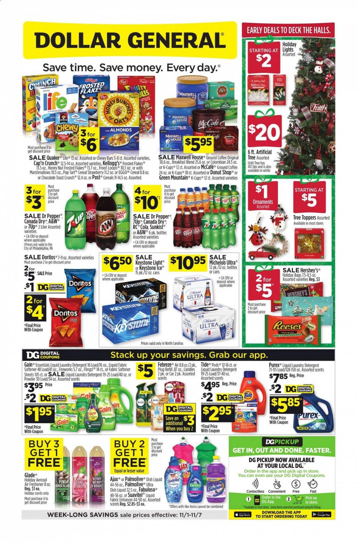 Dollar General (NC) Weekly Ad Flyer November 1 to November 7