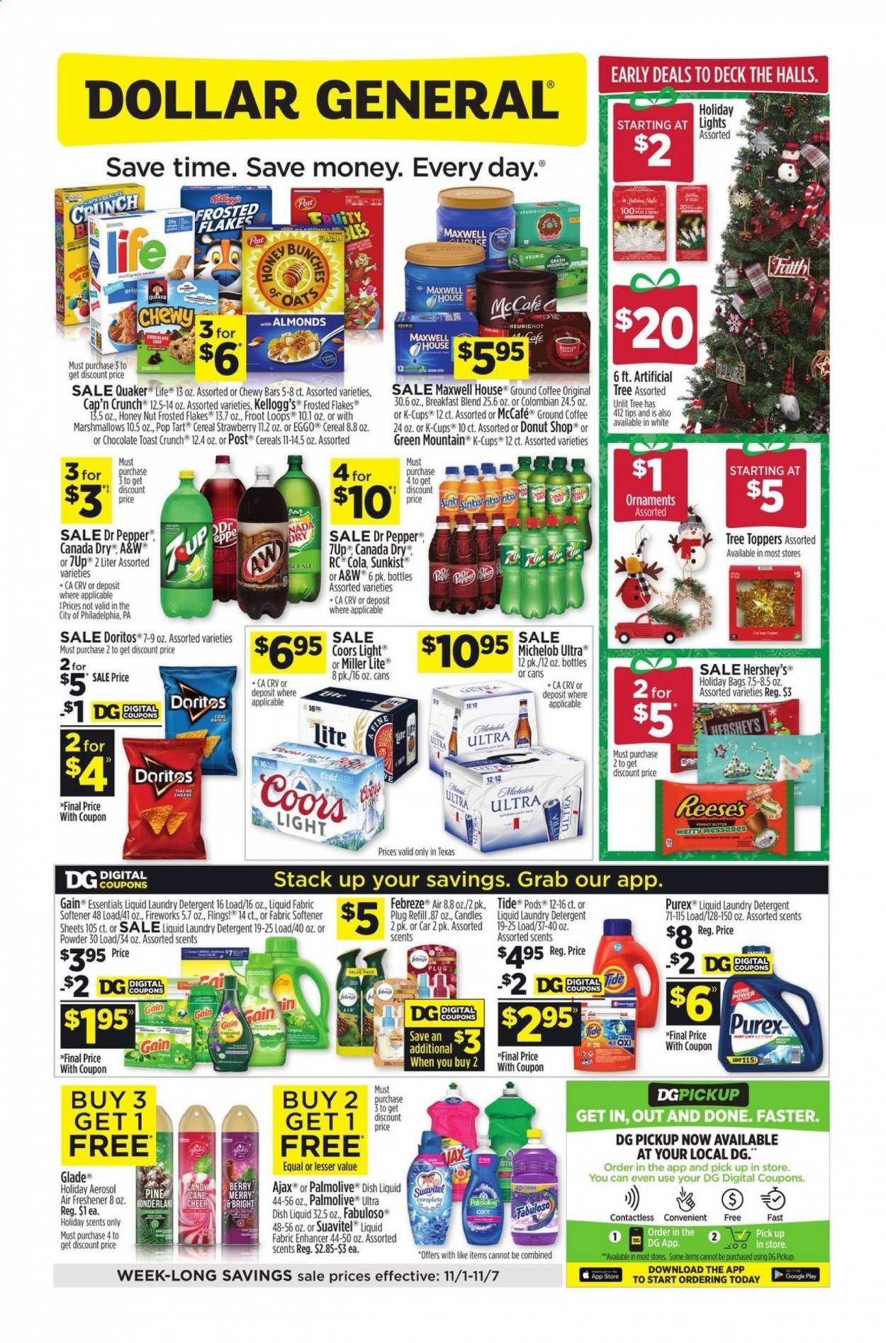 Dollar General (TX) Weekly Ad Flyer November 1 to November 7