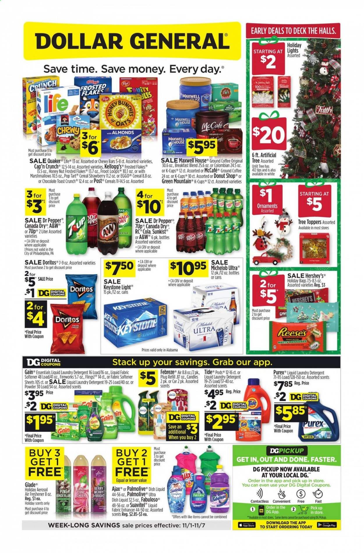 Dollar General (AL, TN) Weekly Ad Flyer November 1 to November 7