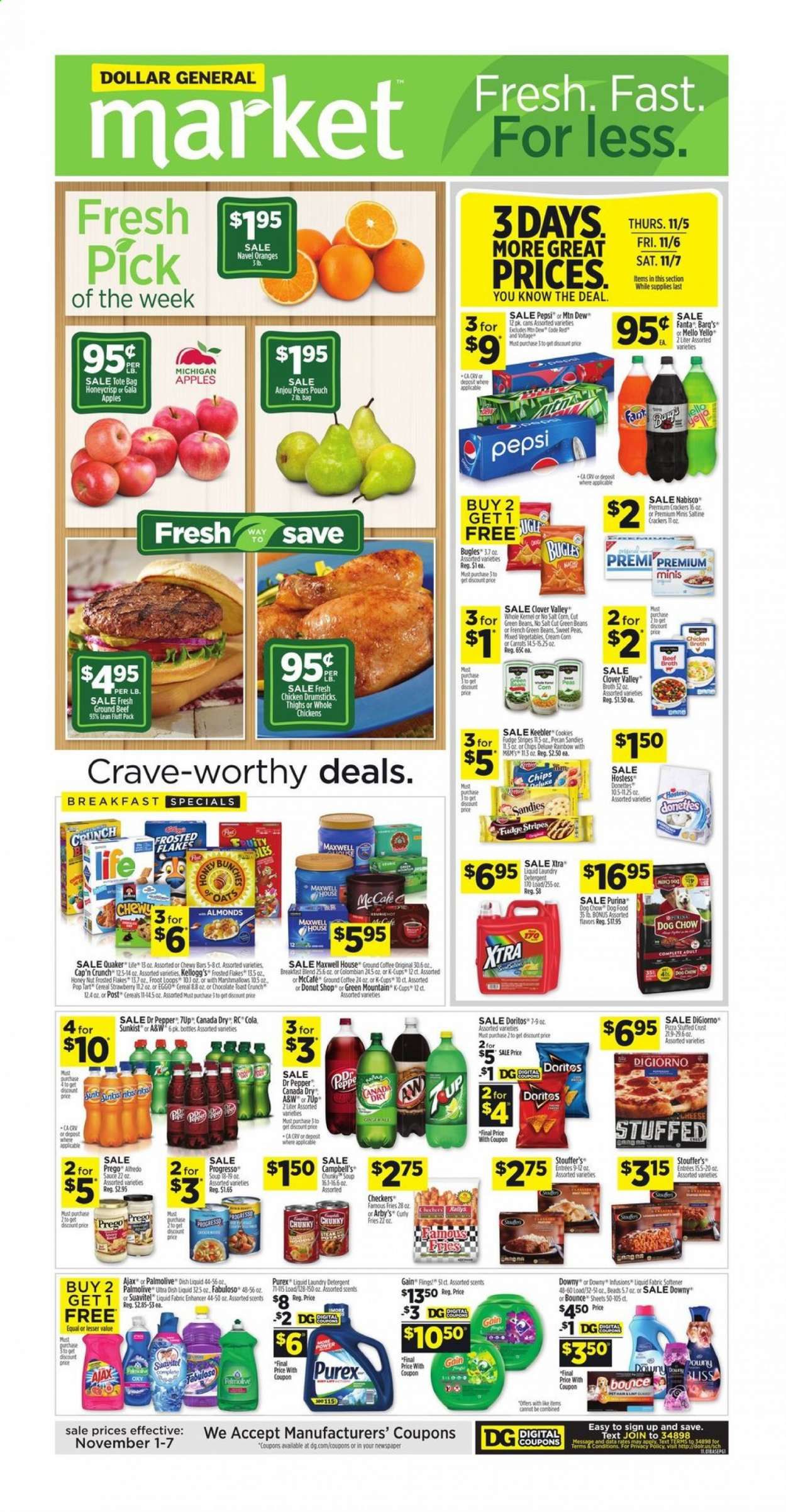 Dollar General (IN, OH) Weekly Ad Flyer November 1 to November 7