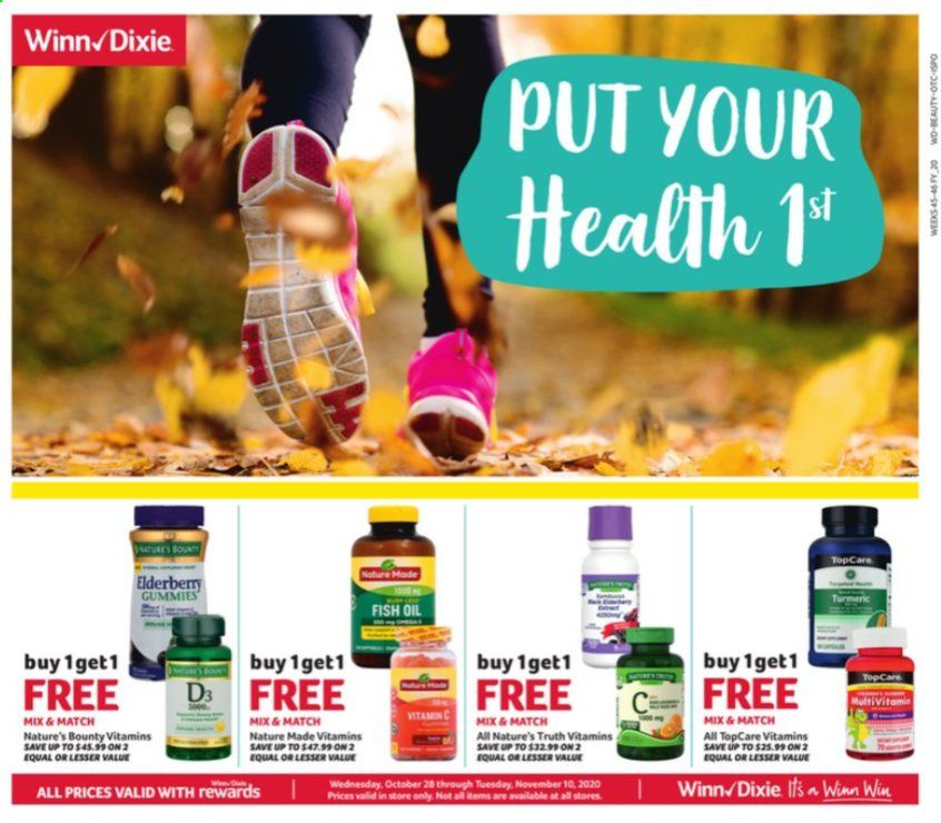 Winn Dixie (AL, FL, GA, LA, MS) Weekly Ad Flyer October 28 to November 10