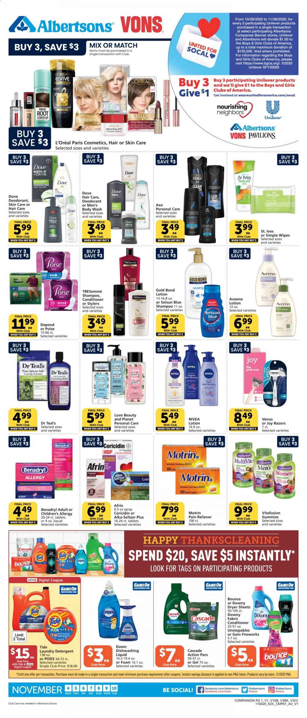 Albertsons Weekly Ad Flyer November 4 to November 10