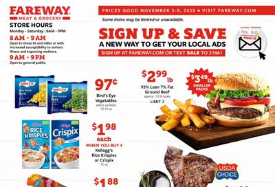 Fareway (IA, IL, MN, MO, NE, SD) Weekly Ad Flyer November 3 to November 9