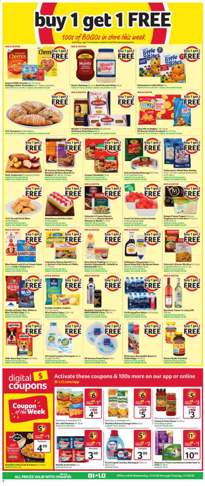 BI-LO Weekly Ad Flyer November 4 to November 10