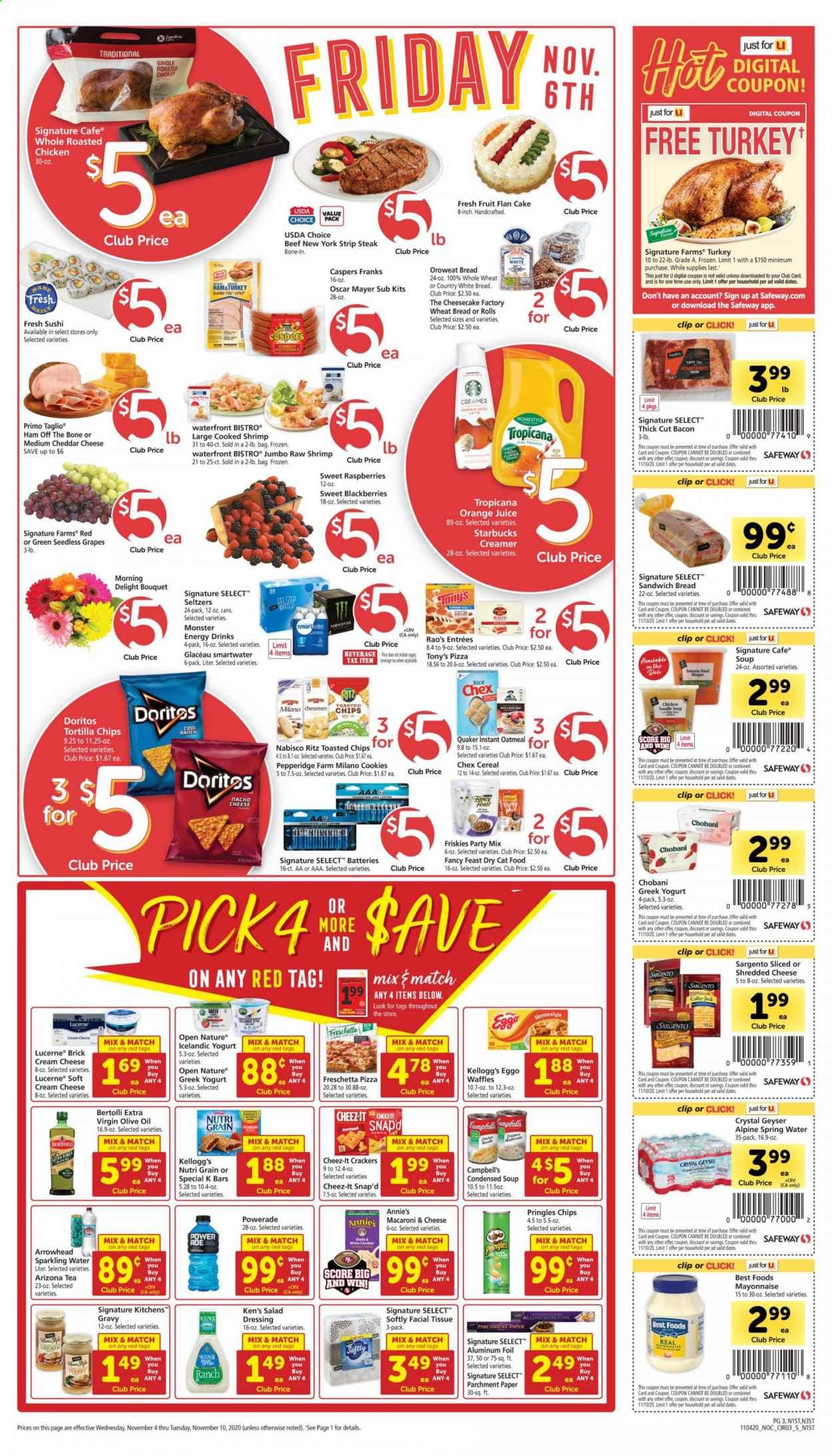 Safeway (AZ, CA, CO, HI, MD, NE, OR, VA, WA) Weekly Ad Flyer November 4 to November 10