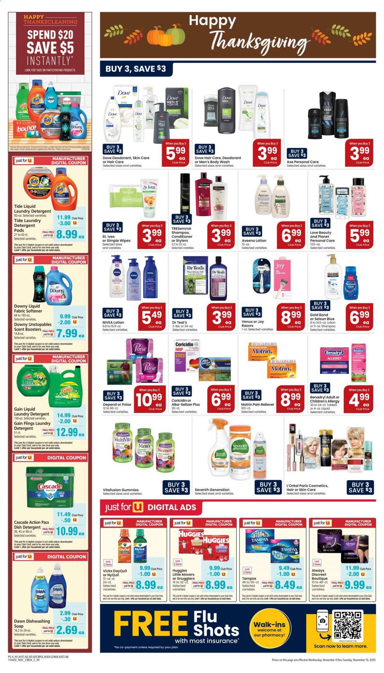 Safeway (AZ, CA, CO, HI, MD, NE, OR, VA, WA) Weekly Ad Flyer November 4 to November 10