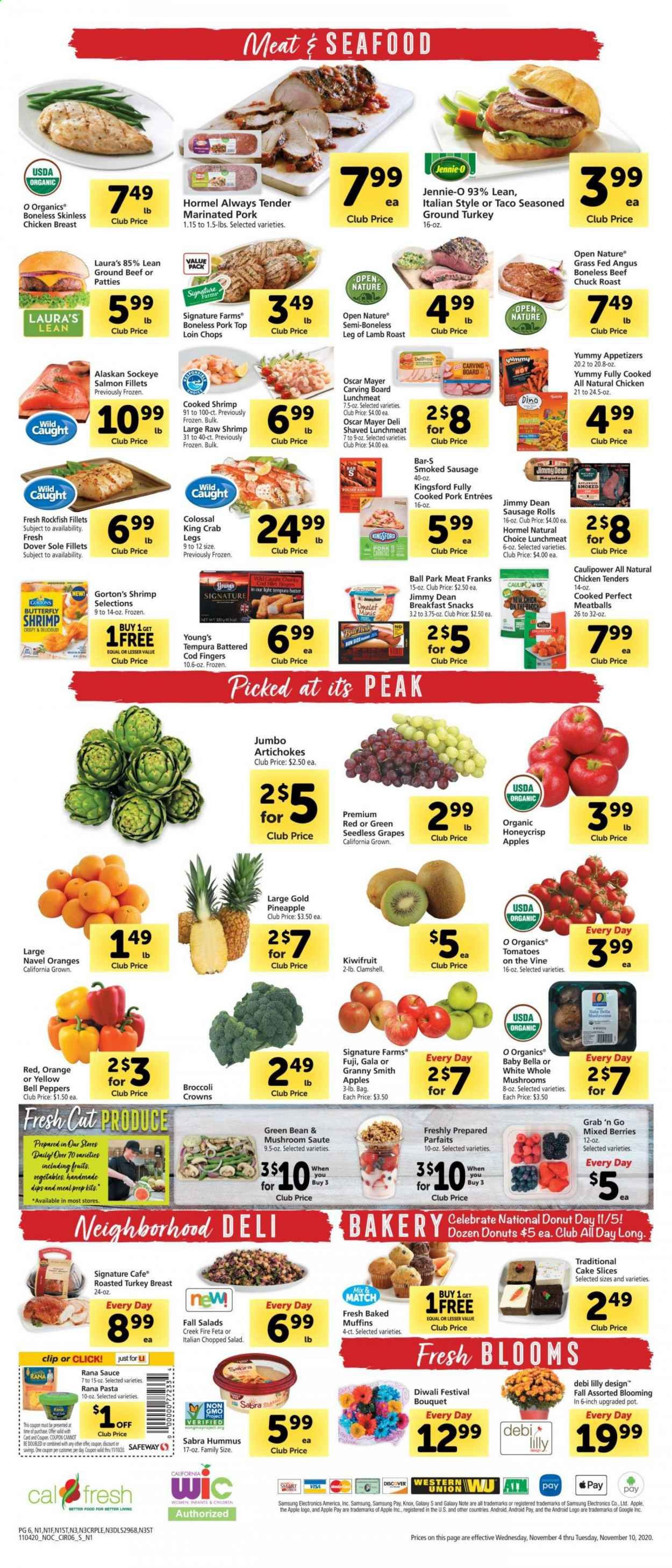 Safeway (AZ, CA, CO, HI, MD, NE, OR, VA, WA) Weekly Ad Flyer November 4 to November 10
