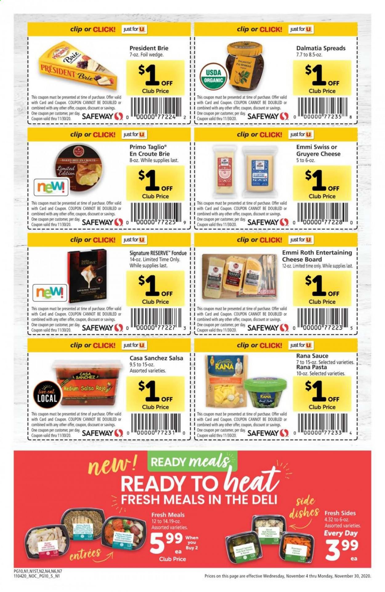Safeway Weekly Ad Flyer November 4 to November 30