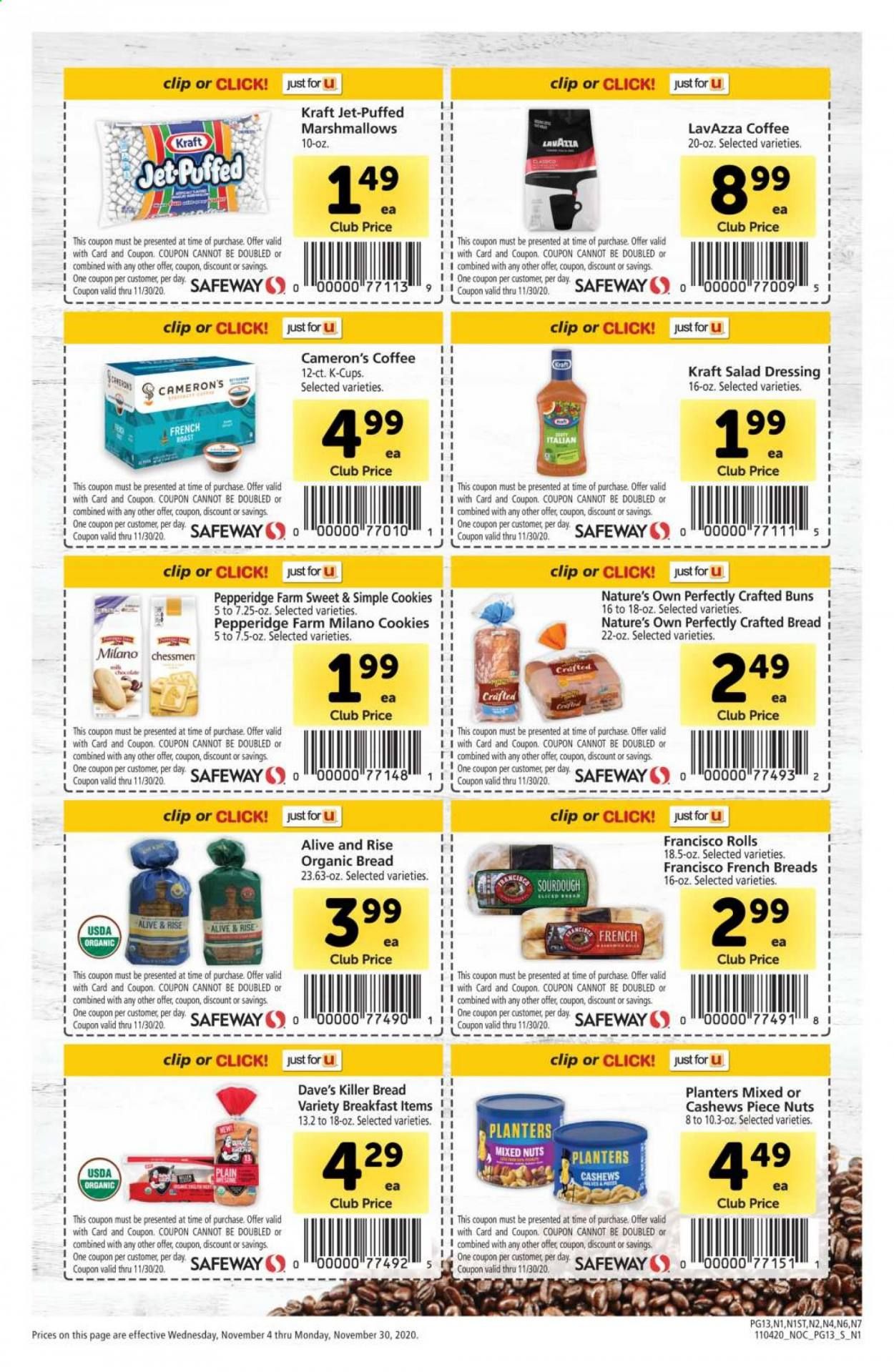 Safeway Weekly Ad Flyer November 4 to November 30