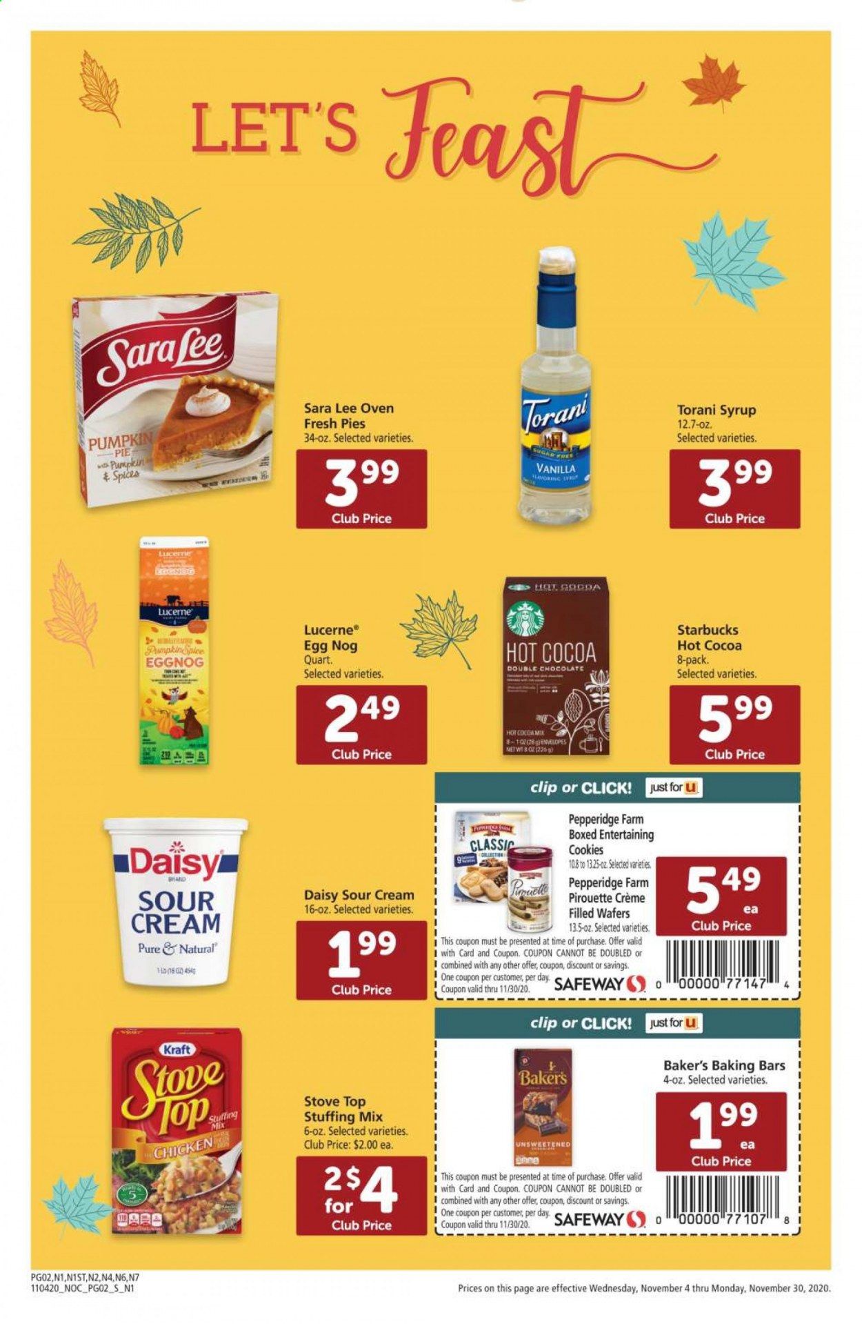 Safeway Weekly Ad Flyer November 4 to November 30