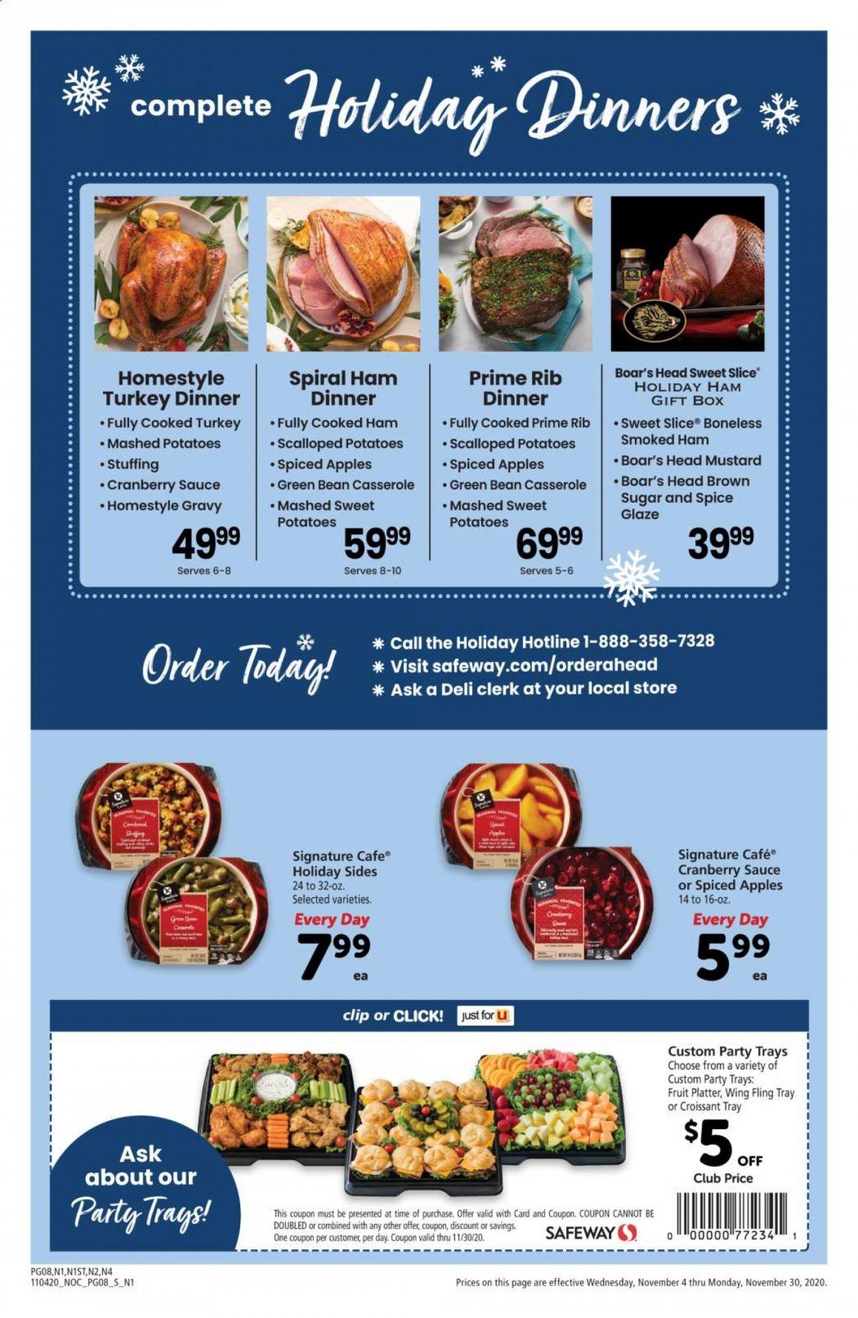 Safeway Weekly Ad Flyer November 4 to November 30